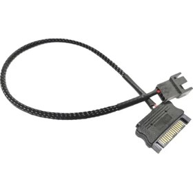 Resim Alfais 4903 Sata Power To Fan Çevirici Y Pwm Çoklayıcı Splitter Kablosu 1 Port 2 Pin 