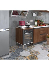 Resim Kenzlife Ankastre Modülü Kabini Pança Tantra Cvz 89-81 60 56 Fırın Ocak Dolabı Ayarlı Ayaklı Üstü Kapalı 