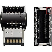 Resim Folinda Type-e Arayüzlü 90 Derece Dirsek, Usb 3.1 10gbps Hızlı Veri Transferi, Bilgisayar Ana Kartı İçin Kompakt Metal+pcb Konstruksiyonu 