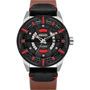 Resim Smael Gümüş Smael Smail Alaşım Kemer Izle Rahat Su Geçırmez Büyük Kadranlı Takvim Erkek Üç El Üç Gözlü Kuvars Izle (Yurt Dışından) 