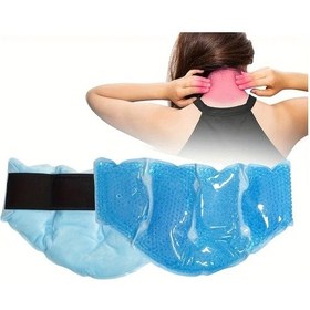 Resim Willowhaven Mavi 1 Adet Yeniden Kullanılabilir Sıcak Soğuk Boyun Jeli Boyun Kompresi Mikrodalga Dondurucu Güvenli 