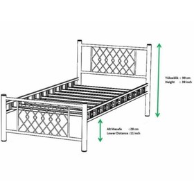 Resim Mobilya Dükkanım Metis Metal Karyola 90x190 ARM164 