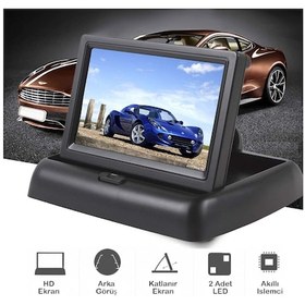 Resim Gpr Geri Görüş Monitörü 4.3" Katlanabilir Ekran Kamera 