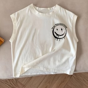 Resim Erkekler Yelek Üstü Yaz 2025 - Gündelik Kore Tarzı Bol V-Yaka Yelek "Tonsnop" Grafik Tasarımı, Siyah, Solunabilir Polyester, Outdoor Aktiviteler İçin Mükemmel 