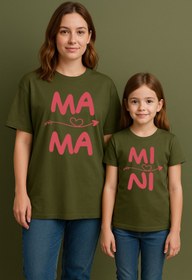 Resim SVART WEAR MAMA MINI Anne Kız Kombin Tişört Takımı T-Shirt Twin Anne Kız Çocuk Oversize MAMA MINI (TEKLİ FİYAT) 