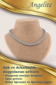 Resim OSMANLI DEĞERLİ TAŞ Sertifikalı Anjelit 6mm Kolye (DÜĞÜMSÜZ) 