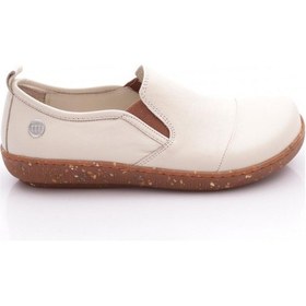 Resim Mammamia D25ya-980 Kadın Deri Günlük Ayakkabı Krema Pen 