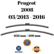 Resim Peugeot 2008 2013 2014 2015 2016 Uyumlu Ön Cam Silecek Süpürgesi Takımı 650/400mm Silbak Sb2616c 