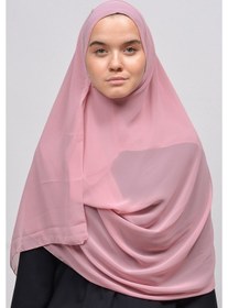 Resim Altobeh Hazır Pratik Taşlı Malezya Tesettür Şifon Şal - Pembe 