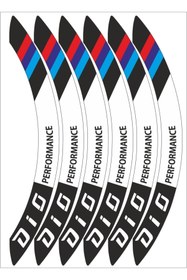 Resim PROMOT HONDA DİO YAZILI JANT ŞERİDİ BEYAZ RENK STİCKER 