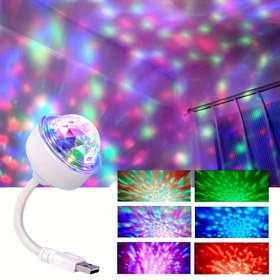 Resim 1 Adet USB Ses Kontrollü Sihirli Top Işık, Sahne Atmosferi, USB Güç Kaynağı, Esnek Açı Ayarlı, Ev Eğlencesi İçin Uygun, Araç İçi Dekorasyon, Tatil, Hediye, Kamp 