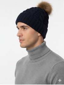 Resim STELLA VESTİNO Suni Kürklü Ponponlu Bere Unisex | Örgü Kışlık Erkek & Kadın Bere Modeli 