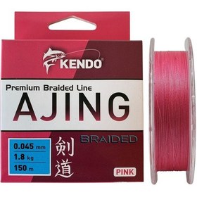 Resim Kendo Ajing 150m 0.045mm Premium Braided Line Pink Örgü İp Misina 