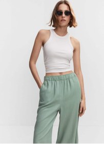 Resim MANGO Keten Culotte Pantolon 