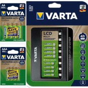 Resim Varta New 8'li Şarj Cihazı + 950 Mah AAA 4'lü Pil+ 2500 Mah AA 4'lü Pil 