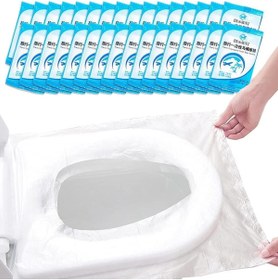 Resim Hype Store Tek Kullanımlık Su Geçirmez Klozet Kapağı Tuvalet Örtüsü, 10 Lu, Seyahat, Hijyenik Ko 