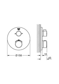 Resim Grohe 24077000 Grohtherm Termostatik Banyo Duş Bataryası 2 Çıkışlı Divertörlü Gümüş 