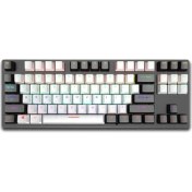 Resim Sarftech Leaven K550 Rgb Beyaz/siyah K550 Mavi Blue Switch Mekanik Gaming Oyuncu Klavyesi 