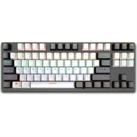 Resim Sarftech Leaven K550 Rgb Beyaz/siyah K550 Mavi Blue Switch Mekanik Gaming Oyuncu Klavyesi 