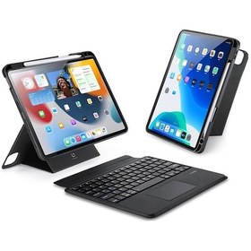 Resim Dux Ducis Apple Uyumlu iPad Pro 12.9 Dk Series Kablosuz Bluetooth Klavye Touc 