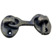 Resim Antika Tarz Dekoratif Pirinç Çengeli - 5cm, Oksit 