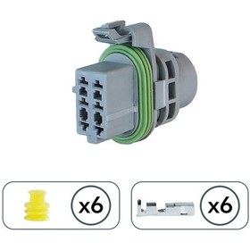 Resim Far Soketi Gri 6 Pin Kablosuz 