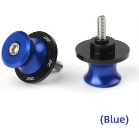 Resim Cloudstore Dayanıklı Alüminyum Alaşım Mavi 8mm Motor Salıncak Kolu Slider Destek Vidası Z650 Z900 Z1000 