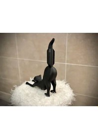 Resim Kedi Severler İçin Özel Tasarım Tuvalet Kağıdı Aparatı 