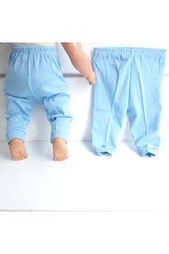 Resim by BebekOdam Sade Mavi Tek Alt Bebek Penye Pantolon 