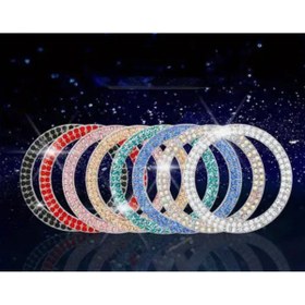 Resim Buse Araç Start Stop Siyah Kristal Taşlı Ateşleme Düğmesi Halkası 