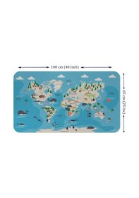Resim Eğitici Dünya Haritası Dünya Atlası Çocuk Ve Bebek Odası Duvar Sticker -60x105-3802 - Renkli Çok Renkli 