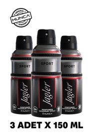 Resim Jagler Sport Erkek Edt Parfüm 90 ml & Deodorant 3*150 ml Avantajlı Set, Roll On Hediyeli 