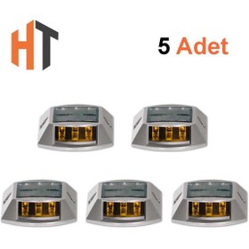 Resim Hayat Trafik 5'li Set Kırmızı Solar Yol Butonu 3x3 Ledli 