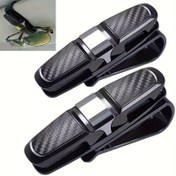 Resim Yüksek Kaliteli Araba Güneşlik Gözlükleri ve Gözlük Tutucu ile Bilet Kart Klipsi - Dayanıklı PVC, Çok Fonksiyonlu Otomatik Gözlükler ve Kart Organizatörü, Siyah, Araç Aksesuarı | Şık Siyah Tasarım | Gözlükler ve Biletler için Sağlam Klips, Araba Güneşlik Organizatörü 