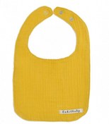 Resim Sıvı Geçirmez Çift Kat Müslin Mama Ve Salya Önlüğü, %100 Pamuk Alezli - Hardal Çok Renkli 