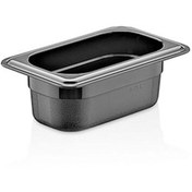 Resim GastroPlast GN 1/4-100 mm Gastronom Küvet, Polikarbon, Siyah 