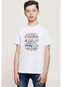 Resim Wv The Classic Ride Baskılı Unisex Çocuk Beyaz T-Shirt 