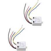 Resim Geeroyoo 2 Adet Beyaz Plastik Dokunmatik Anahtar, Metal Gövde Lambalar İçin 120v, Enerji Tasarruflu Ampuller Ve Floresanlar İçin, Xd-608 Modeli 