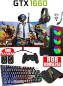Resim DMC N92 (PUBG,GTA 5) I5-3470,16gb,500gb Hdd,256gb Ssd,6gb Gtx1660 Süper,24"oyuncu Masaüstü Bilgisayar 