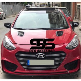 Resim Hyundai i30 Uyumlu Piano Black Kaput Üstü Havalandırma Izgarası (01) (Sts Oto Aksesuar) 