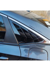 Resim Honda Civic Fe1 2022 Sonrası Uyumlu Kelebek Cam Izgarası Kelebek Cam Vizörü Havalandırma Sağ Sol Takım Parlak Siyah 00 Şüscaroto Aksesuar 