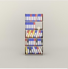 Resim Kenzlife Klasörlük Raflı Rona Cvz 175 80 30 Kitaplık Ofis Arkalıksız Çok Renkli 