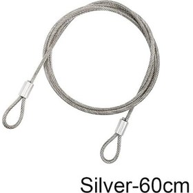 Resim Gümüş 60cm-emniyet Kayışı Tel Halat Kordon Kablosu Gopro Hero 9 8 7 6 5 Yi 4k Sjcam M10 Sj8 Eken H9 Djı Osmo Kamera Go Pro Aksesuarı 