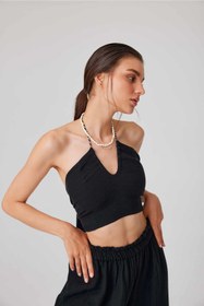 Resim Niseko Siyah Bağlama Crop 