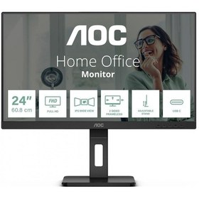 Resim AOC 23.8" IPS 24P3CV 4MS 75HZ HDM-DP USB-C PIVOT KURUMSAL MONİTÖR 