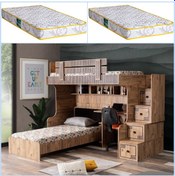 Resim Setaymobilya Ranza, Natural Ranza Karyola Çalışma Masası + 2 Comfort Yatak 