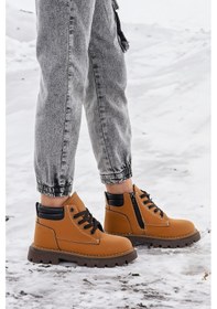 Resim Kiko Kids Fermuarlı Erkek Çocuk Bot Ayakkabı Arz 4552 Taba 