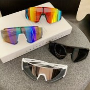 Resim 4 Parça Kombinasyon Seti 2025 Yeni Erkek Moda Gözlükleri Büyük Çerçeve Kaplamalı Lensler Tek Parça Sokak Stili Havalı Trendy Konkav Fotoğraf Hazır Kırmızı Halı Şık Erkek Gözlüğü 