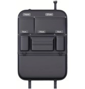 Resim Chuangyinshop 1 Adet Siyah Araç Koltuğu Organizer Çok Bölmeli Elmas Desenli Su Şişesi Tablet Defter 