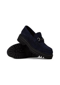 Resim Deery Kadın Hakiki Süet Lacivert Toka Detaylı Loafer - 02024zlcve01 Lacivert 